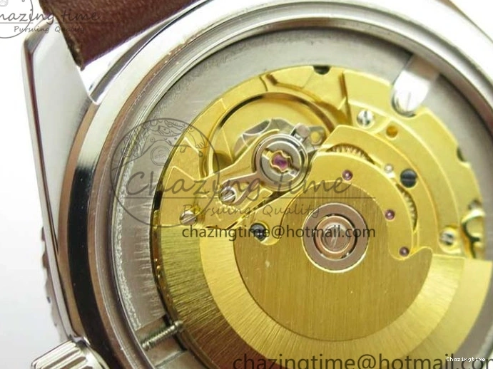 0414 Vintage Seamaster 300 Date T SS B12 Black Dial On Brown Leather Strap A2836 (Free Nylon Strap) WeatherProof 7911